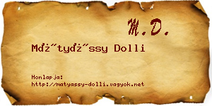 Mátyássy Dolli névjegykártya